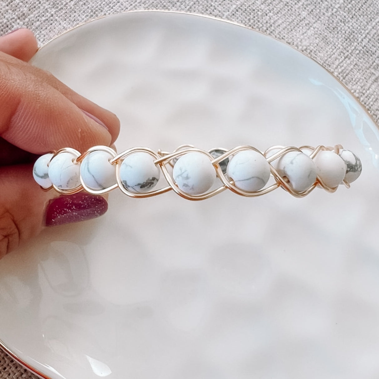 Howlite Bangle