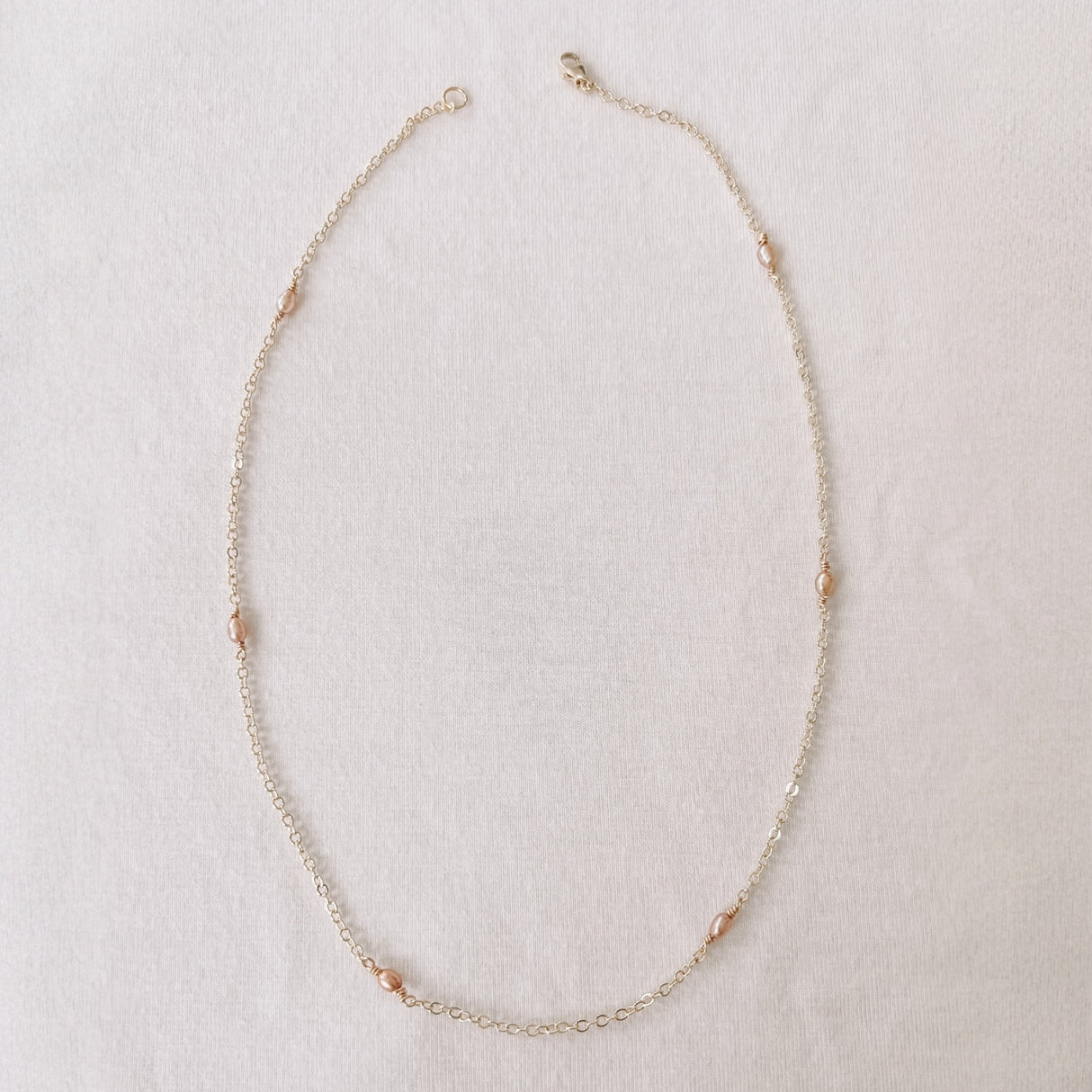 Dainty Purple Pearl Necklace