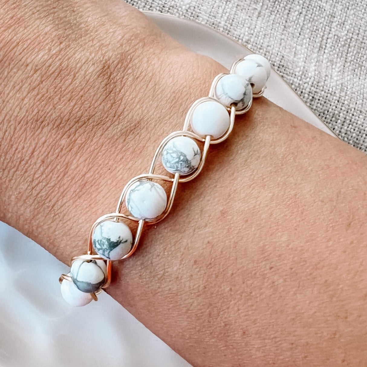 Howlite Bangle