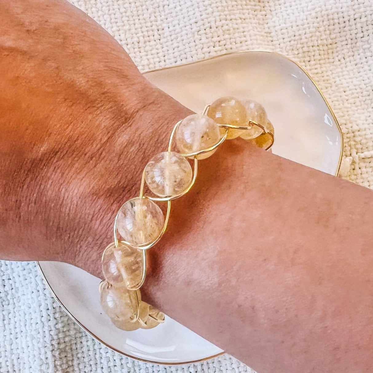 10mm Citrine Bangle