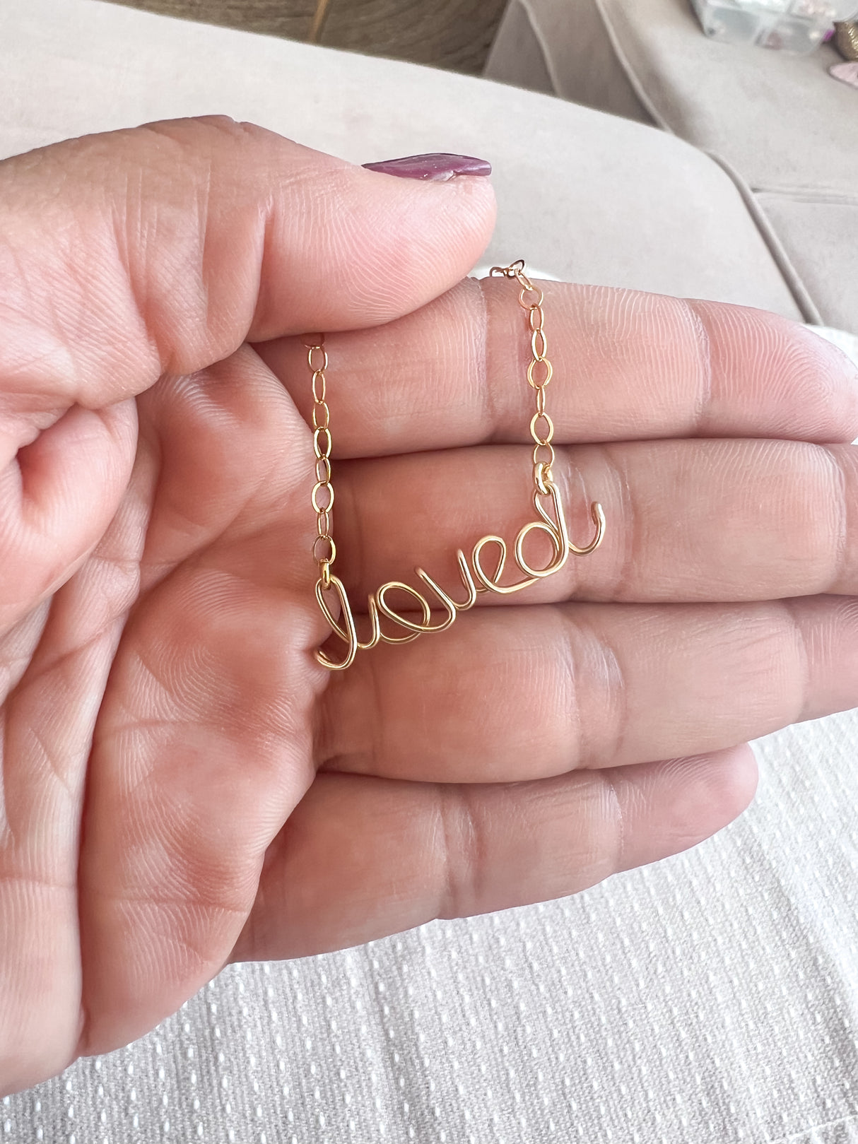 14k Gold Filled Custom Wired Necklace