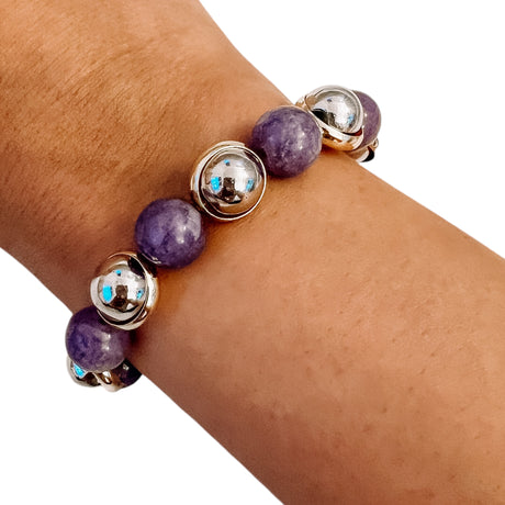 Silver/Purple Chaldedony