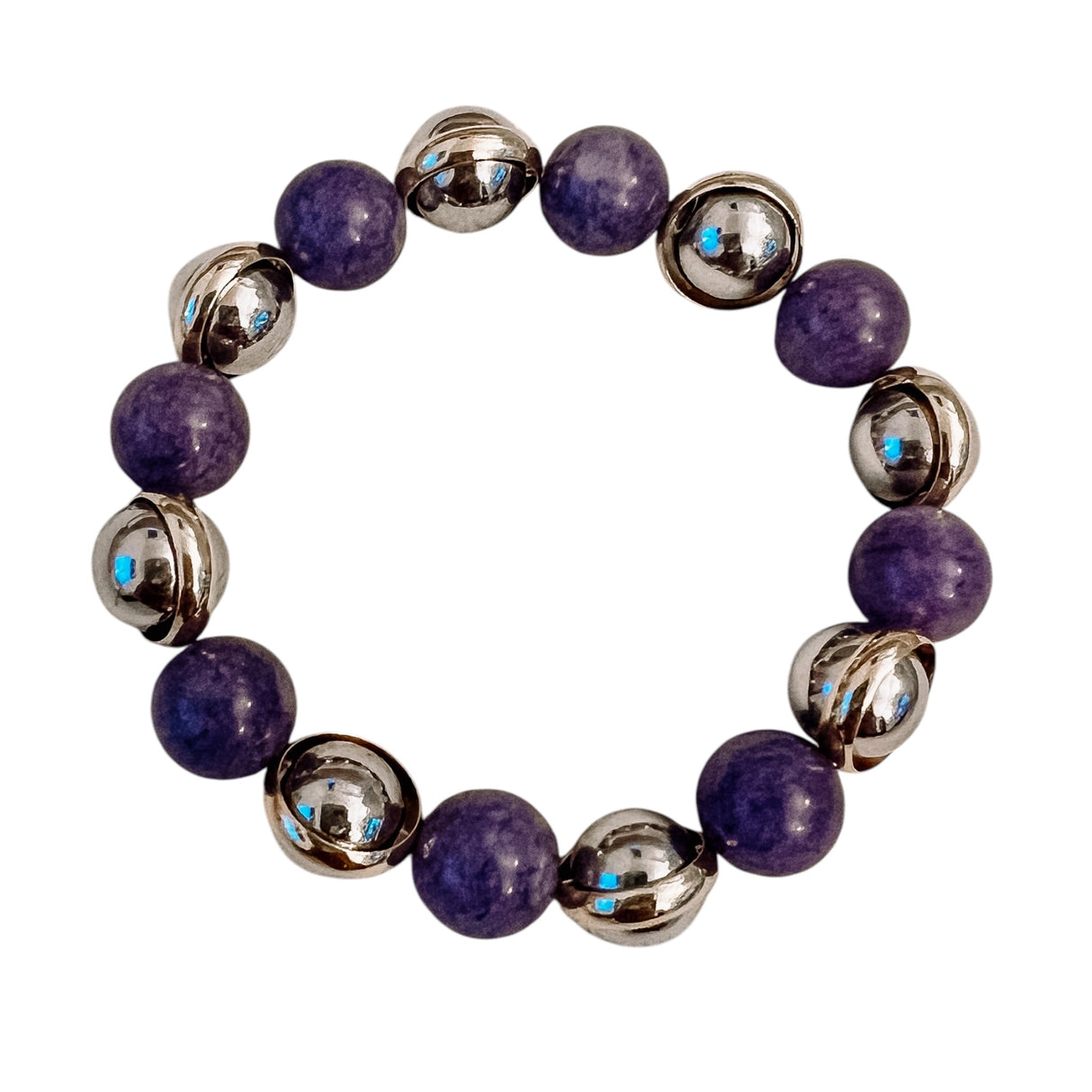 Silver/Purple Chaldedony