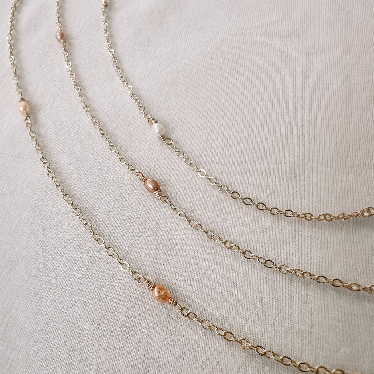 Dainty White Pearl Necklace