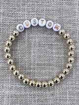 Custom 6mm Gold Beaded Bracelet