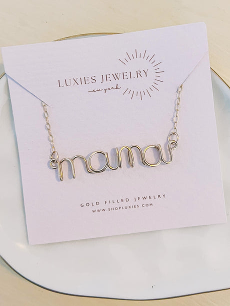 “Mama" 14k Gold Filled Necklace